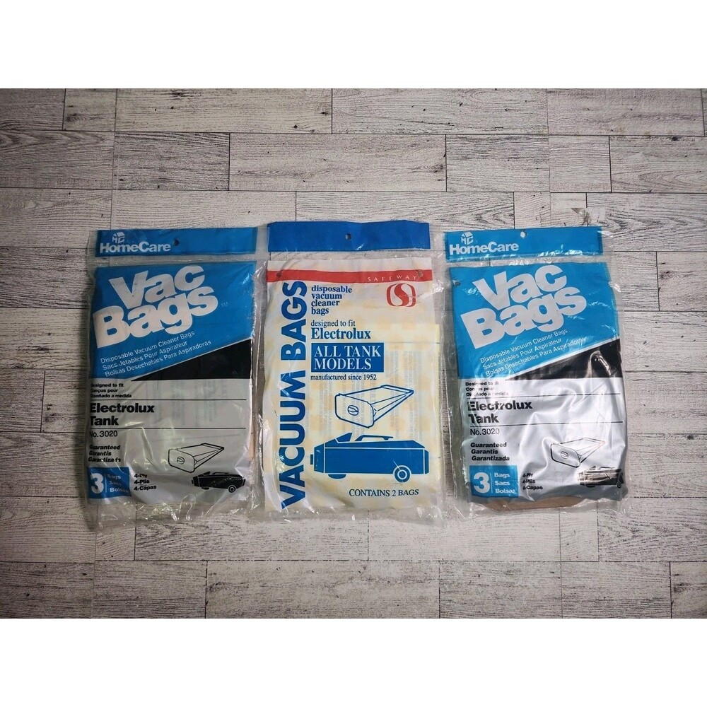 New Vintage ELECTROLUX TANK No. 3020 4-Ply Vacuum Cleaner Bags (8 Total)